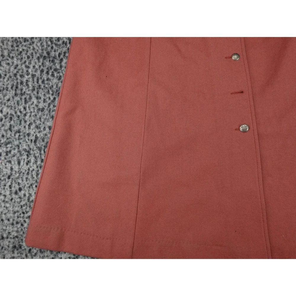 Red River Collection Wool Maxi Skirt Womens M Rose Good Button Front Western